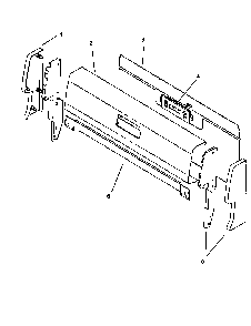 Backguard Diagram and Parts List for AGC585E P1143082NE Amana Range