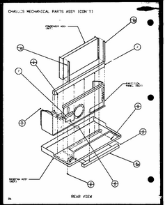 Chassis Mechanical Parts Assy (ptc09300er/p9812508r) (ptc09400er/p9872208r) Diagram and Parts List for PTC07300ER P9882501R Amana Air Conditioner