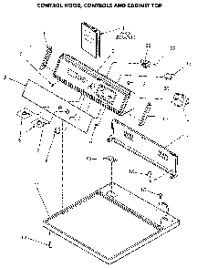 Control Panel And Top Diagram and Parts List for NE6813L43838  Speed Queen Dryer