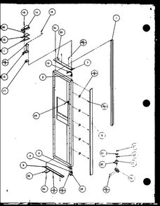 Freezer Door Diagram and Parts List for 2599CIWL-P1121501WL  Amana Refrigerator