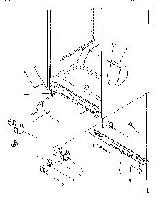 Cabinet Bottom Diagram and Parts List for TR522SW-P1182701WW  Amana Refrigerator