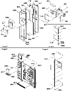 Freezer Door And Toe Grille Diagram and Parts List for SRDE327S3E-P1312501WE  Amana Refrigerator