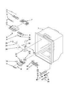 Refrigerator Liner Parts Diagram and Parts List for JBD2286KEB3  Jenn-Air Refrigerator