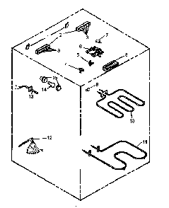 Electrical Components Diagram and Parts List for CC13W P1155203S Amana Range