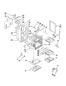Chassis Parts Diagram and Parts List for MGR6875ADS27  Maytag Range