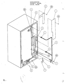 Cabinet Back Diagram and Parts List for SX22M  Amana Refrigerator