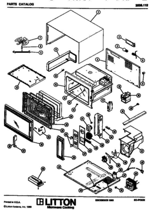 01 - Page 1 Diagram and Parts List for 2008112  Litton Microwave