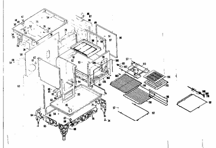 Body Assembly Diagram and Parts List for 1439007000  Kenmore Range