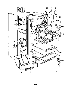 Freezer Compartment Diagram and Parts List for CRC24EA-3AI-5M75A  Magic Chef Refrigerator