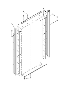 Cabinet Trim Parts Diagram and Parts List for JS42NXFXDW05  Jenn-Air Refrigerator