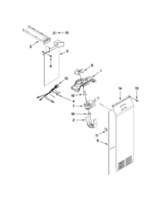 Air Flow Parts Diagram and Parts List for MSB27C2XAB00  Maytag Refrigerator