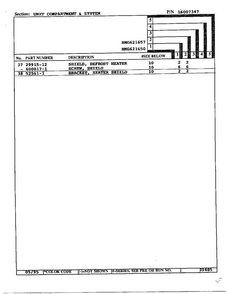 Unit Compartment And System Page 3 Diagram and Parts List for HMG621657  Admiral Refrigerator