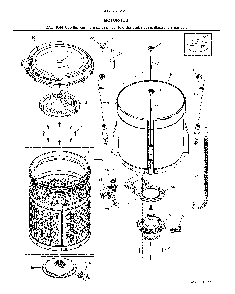 Motor/Tub Diagram and Parts List for 41761712511  Kenmore Washer Dryer Combo