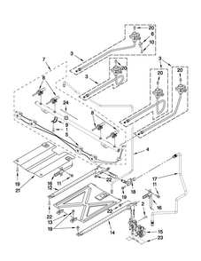 Manifold Parts Diagram and Parts List for MGR7662WQ3  Maytag Range