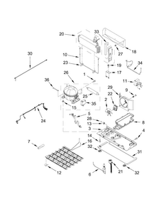 Unit Parts Diagram and Parts List for JFX2897DRM02  Jenn-Air Refrigerator