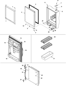 Refrigerator Door Diagram and Parts List for ARB1905CS0  Amana Refrigerator