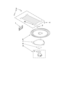 Turntable Parts Diagram and Parts List for MMV4203WS2  Maytag Microwave