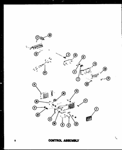 Control Assembly Diagram and Parts List for RV-10 P74582-3M Amana Microwave