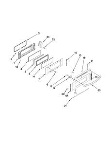 Upper Door Parts Diagram and Parts List for MER6755AAB24  Maytag Range