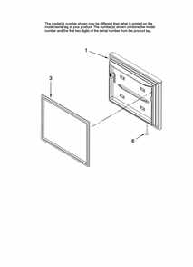 Freezer Door Parts Diagram and Parts List for RY495111  Maytag Refrigerator