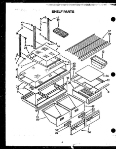 Shelf Diagram and Parts List for KGF-5  Maytag Refrigerator