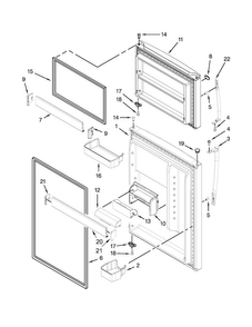 Door Parts Diagram and Parts List for M1BXXLZYM00  Maytag Refrigerator