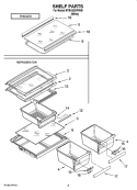 SHELF PARTS, OPTIONAL PARTS (NOT INCLUDED) Diagram and Parts List for MTB1852VRW01  Maytag Refrigerator