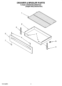 DRAWER & BROILER PARTS Diagram and Parts List for CERS858TCW0  Magic Chef Range