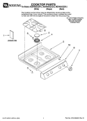 COOKTOP PARTS Diagram and Parts List for MGRH865QDB12  Maytag Range