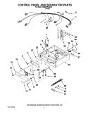 CONTROL PANEL AND SEPARATOR PARTS Diagram and Parts List for MLE24PRAZW0  Maytag Dryer