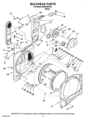 BULKHEAD PARTS Diagram and Parts List for MGD6300TQ0  Maytag Dryer