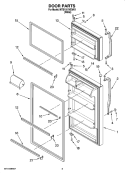 Part Location Diagram of 2316029W Whirlpool Refrigerator Door Includes, It