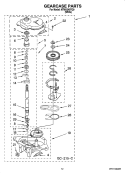 GEARCASE PARTS, OPTIONAL PARTS (NOT INCLUDED) Diagram and Parts List for NTW5245TQ0  Amana Washer