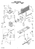 UNIT PARTS Diagram and Parts List for CTB1822VRB01  Magic Chef Refrigerator