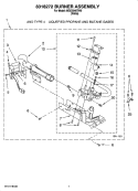 8318272 BURNER ASSEMBLY, OPTIONAL PARTS (NOT INCLUDED) Diagram and Parts List for MGD5840TW0  Maytag Dryer