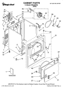 CABINET PARTS Diagram and Parts List for HED4400TQ0  Magic Chef Dryer
