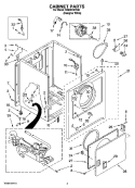 CABINET PARTS Diagram and Parts List for NGD5100TQ0  Amana Dryer