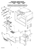 FREEZER LINER PARTS Diagram and Parts List for ABB1922FEW11  Amana Refrigerator