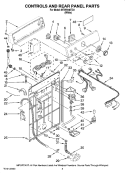 CONTROLS AND REAR PANEL PARTS Diagram and Parts List for MTW5640TQ1  Maytag Washer