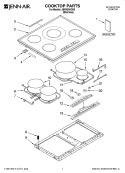 Part Location Diagram of W10122345 Whirlpool COOKTOP