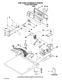 TOP AND CONSOLE PARTS Diagram and Parts List for MDE17CSAGW0  Maytag Dryer