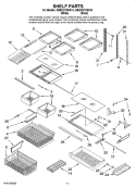 SHELF PARTS Diagram and Parts List for ABB2227DEB14  Amana Refrigerator