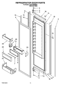 REFRIGERATOR DOOR PARTS Diagram and Parts List for JS42CXDBDB00  Jenn-Air Refrigerator