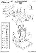 TOP AND CONSOLE PARTS Diagram and Parts List for MGD5730TQ0  Maytag Dryer