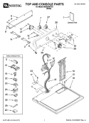TOP AND CONSOLE PARTS Diagram and Parts List for MGD5640TQ1  Maytag Dryer