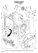 Part Location Diagram of WPW10224328 Whirlpool Refrigerator Torsion Spring