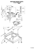 MACHINE BASE PARTS Diagram and Parts List for 3RATW3005TQ0  Admiral Washer