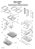 SHELF PARTS Diagram and Parts List for ABC2037DTS14  Amana Refrigerator