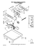 TOP AND CONSOLE PARTS Diagram and Parts List for MDG22PRBWW0  Maytag Dryer