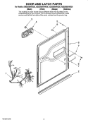 Part Location Diagram of 99002465 Whirlpool Dispenser Bracket